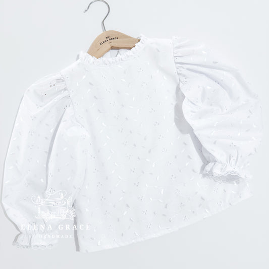 Pastel Broderie Blair Blouse Slot