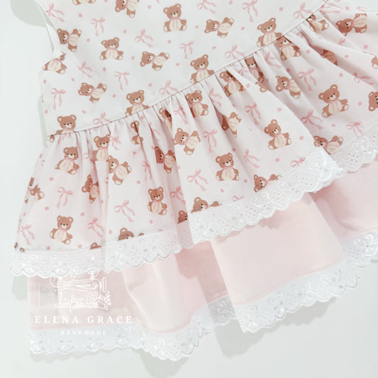 The Sleeveless Caroline / 18-24m "Bears & Bows"