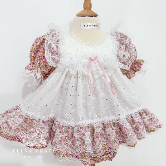 Custom Peppa Frilly Anna “Pinny” style 3-4y Dress