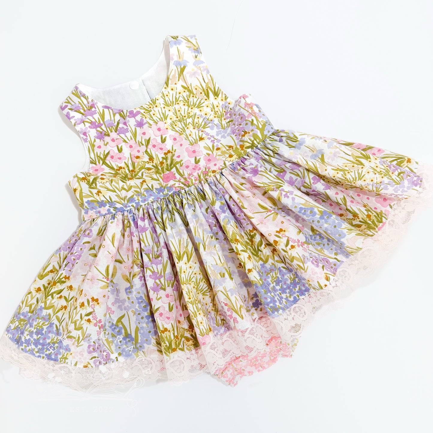 Pink Floral & Bows Sleeveless Caroline | SLOT