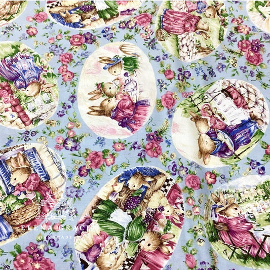 Custom Pastel Bunnies Pollyanna two-piece / SARAH