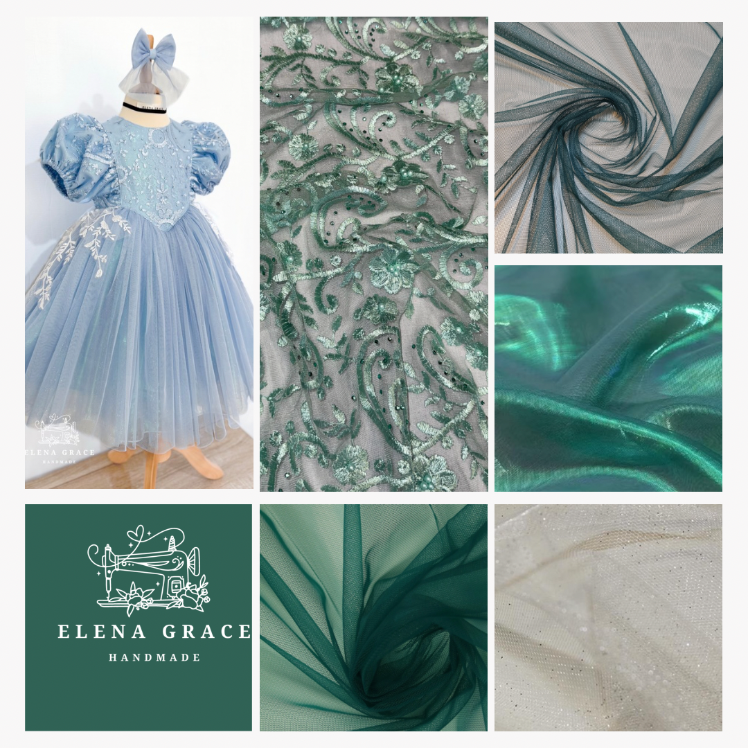 Custom Green Tulle Dress - Emily DEPOSIT