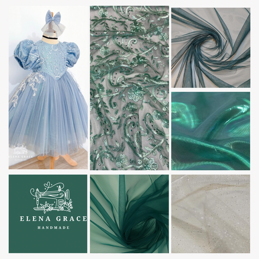 Custom Green Tulle Dress - Emily DEPOSIT
