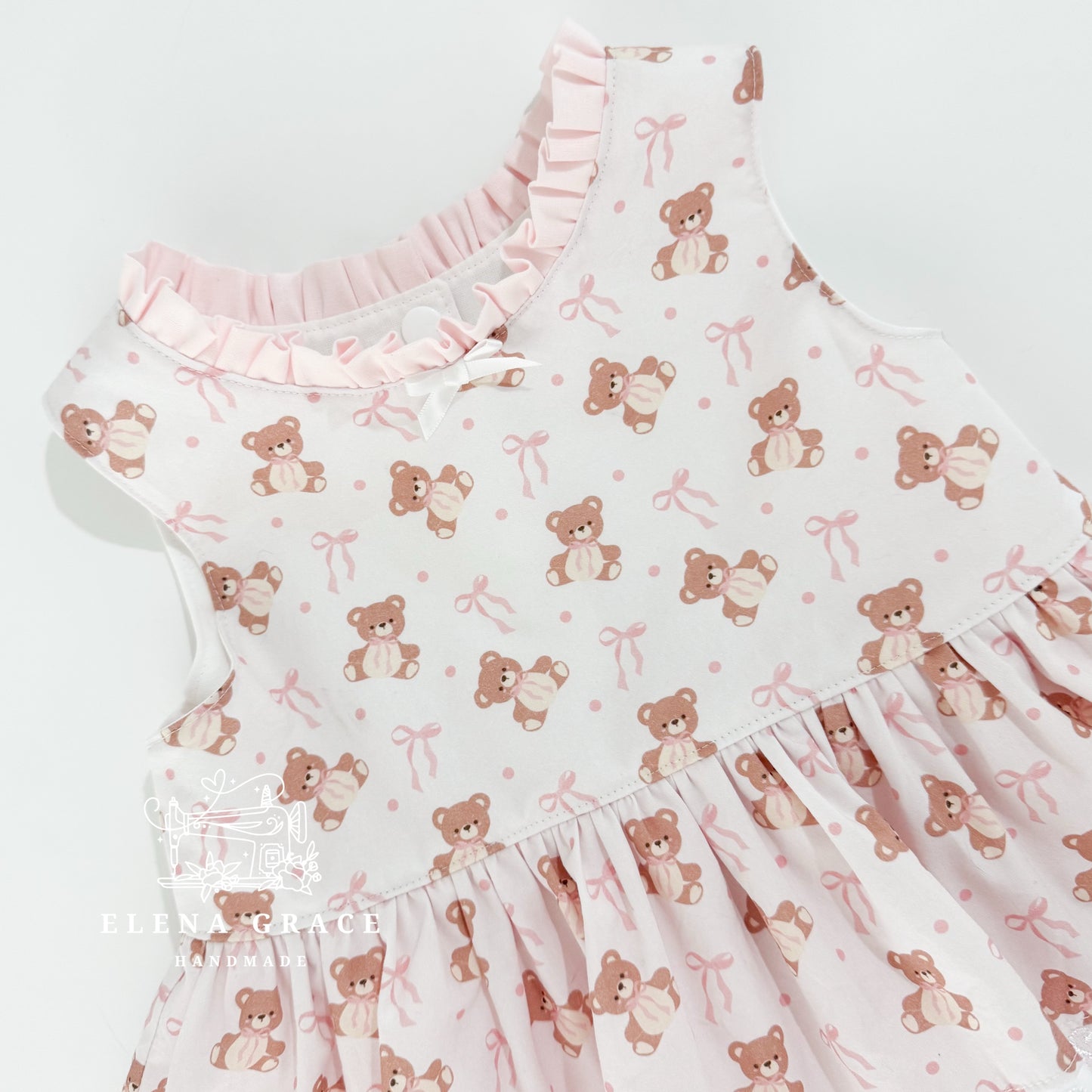 The Sleeveless Caroline / 18-24m "Bears & Bows"