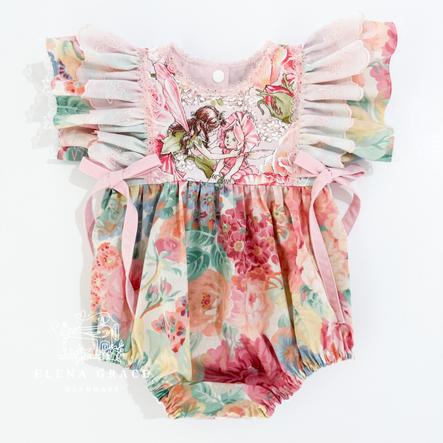 The Nora Romper // 6-9m (pink)