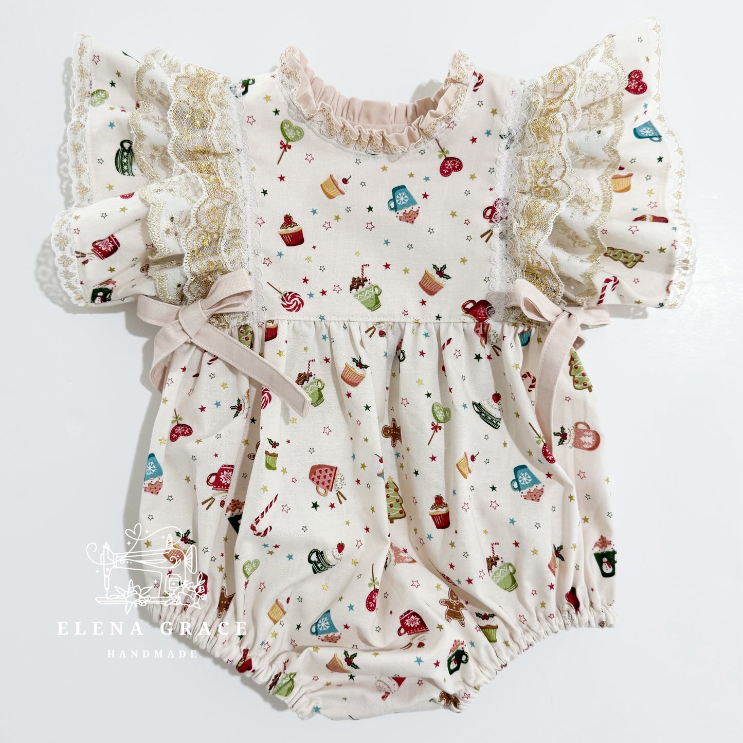 The Nora Romper " Sweet Treats" // 9-12m